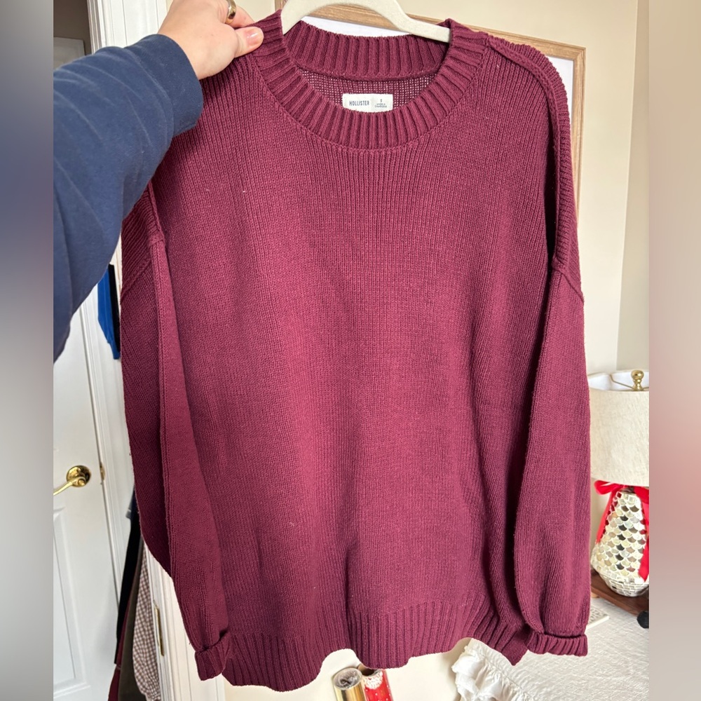 Hollister Maroon Sweater Knit